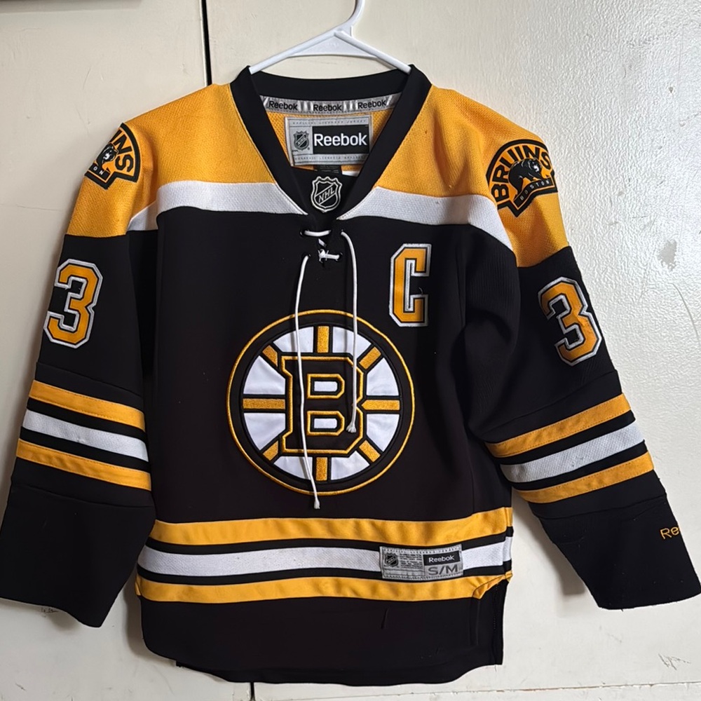 Reebok Black and Gold Bruins Jersey